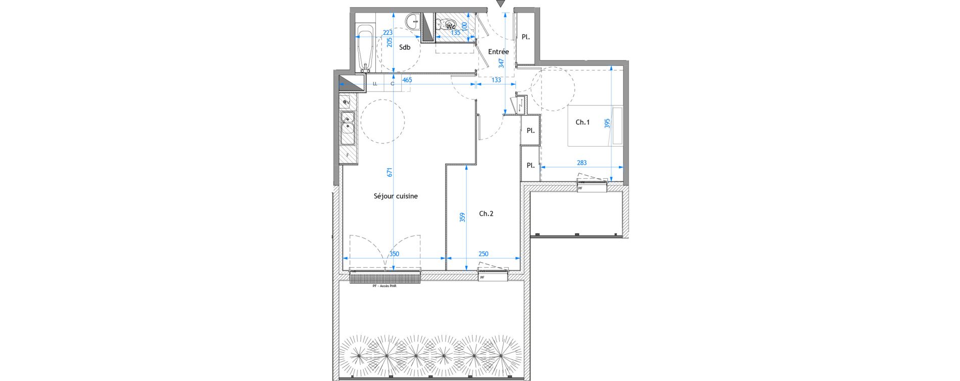 Appartement T3 de 65,18 m2 &agrave; Darn&eacute;tal Carville