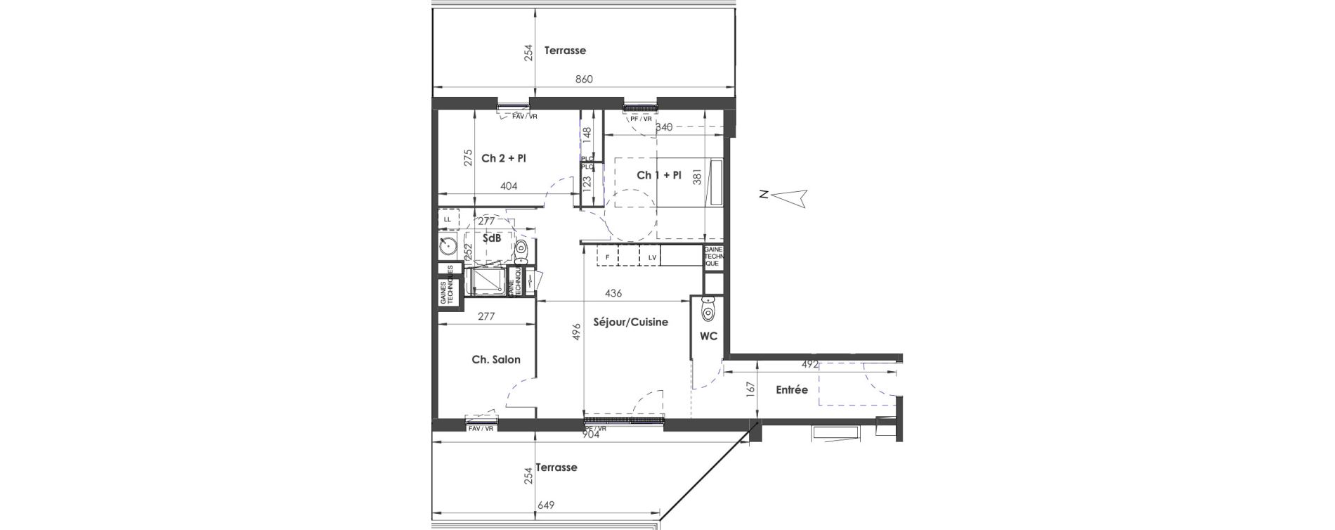 Appartement T4 de 76,09 m2 &agrave; D&eacute;ville-L&egrave;s-Rouen Le centre