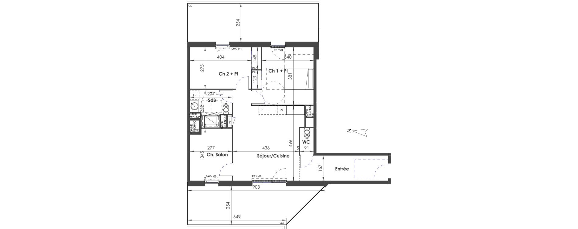 Appartement T4 de 76,08 m2 &agrave; D&eacute;ville-L&egrave;s-Rouen Le centre