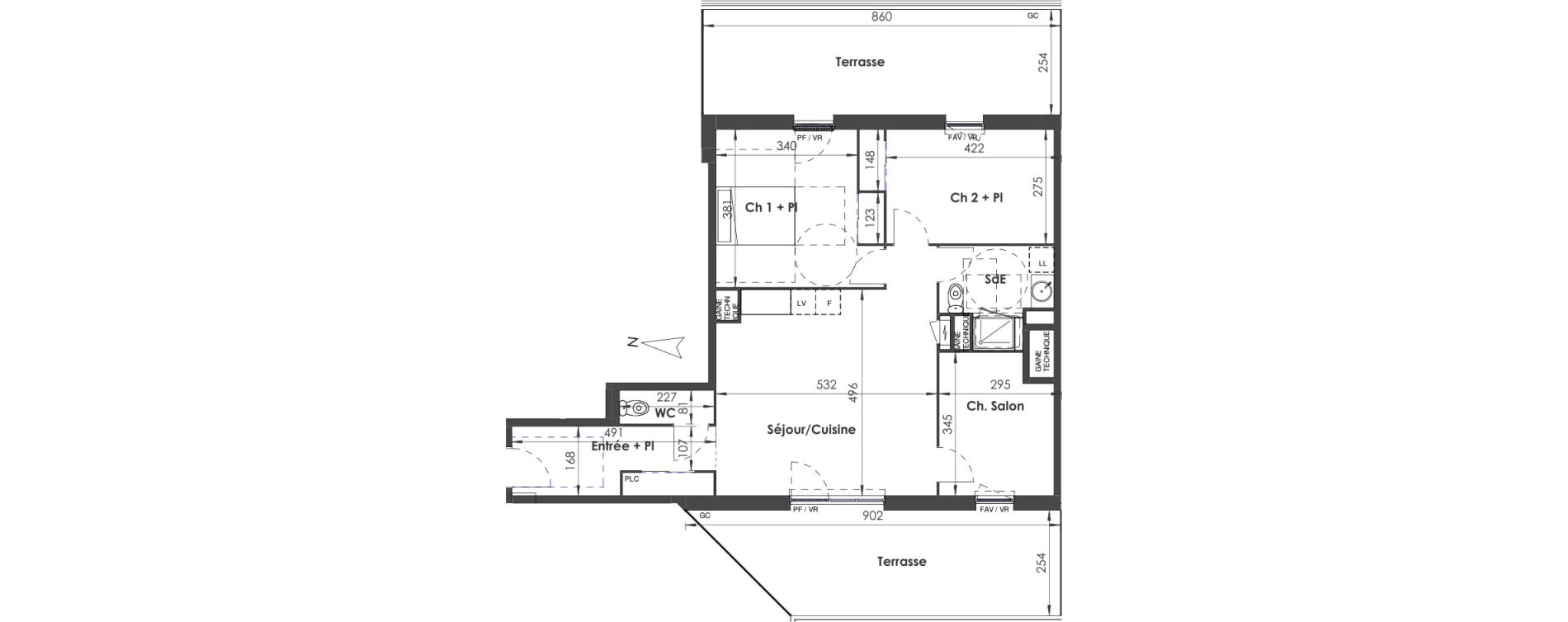 Appartement T4 de 78,04 m2 &agrave; D&eacute;ville-L&egrave;s-Rouen Le centre