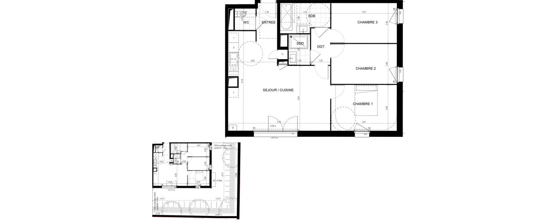 Appartement T4 de 78,25 m2 &agrave; D&eacute;ville-L&egrave;s-Rouen Le centre