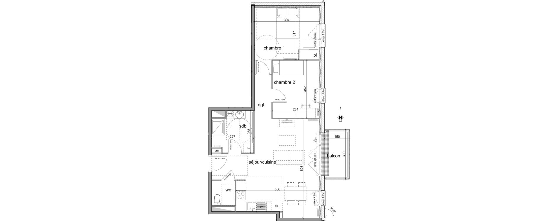 Appartement T3 de 64,01 m2 &agrave; D&eacute;ville-L&egrave;s-Rouen Centre