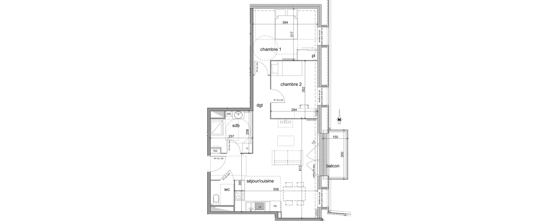 Appartement T3 de 64,01 m2 &agrave; D&eacute;ville-L&egrave;s-Rouen Centre