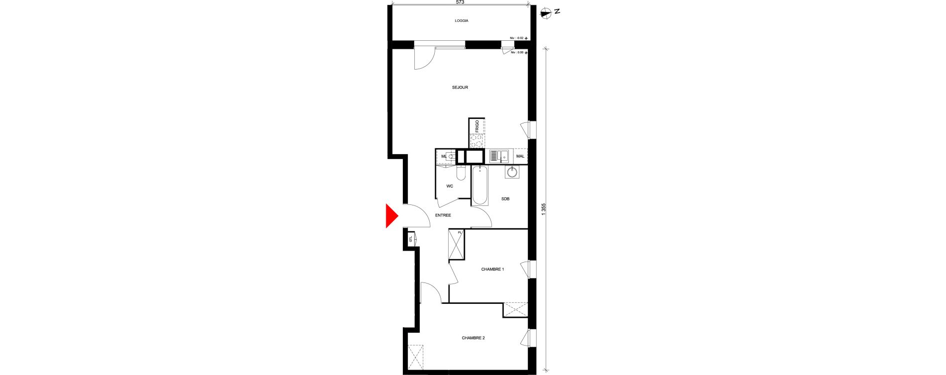 Appartement T3 de 67,75 m2 &agrave; Elbeuf Centre