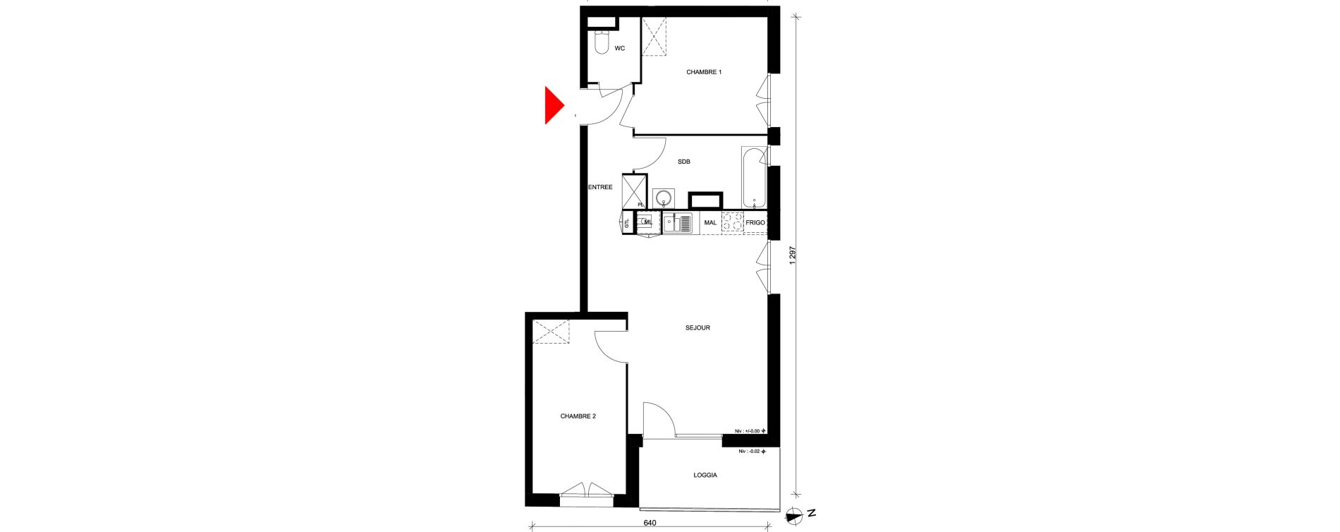 Appartement T3 de 62,13 m2 &agrave; Elbeuf Centre