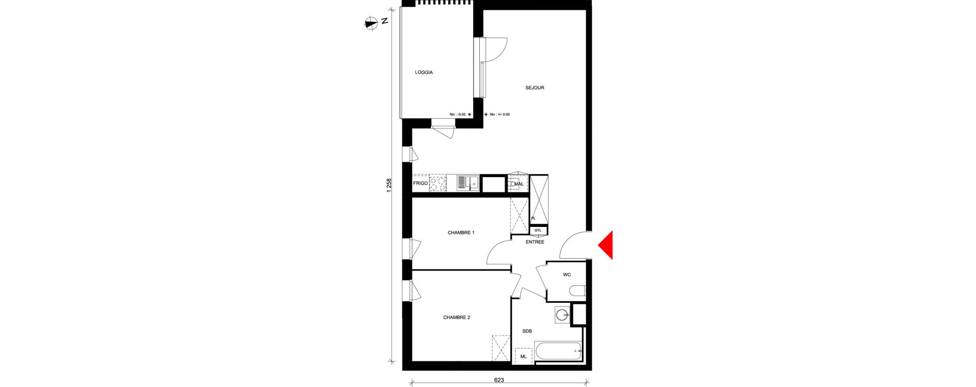 Appartement T3 de 64,60 m2 &agrave; Elbeuf Centre