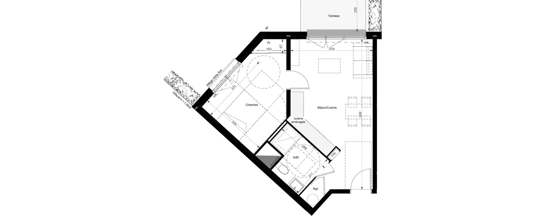 Appartement T2 de 40,49 m2 &agrave; Franqueville-Saint-Pierre Franqueville st pierre