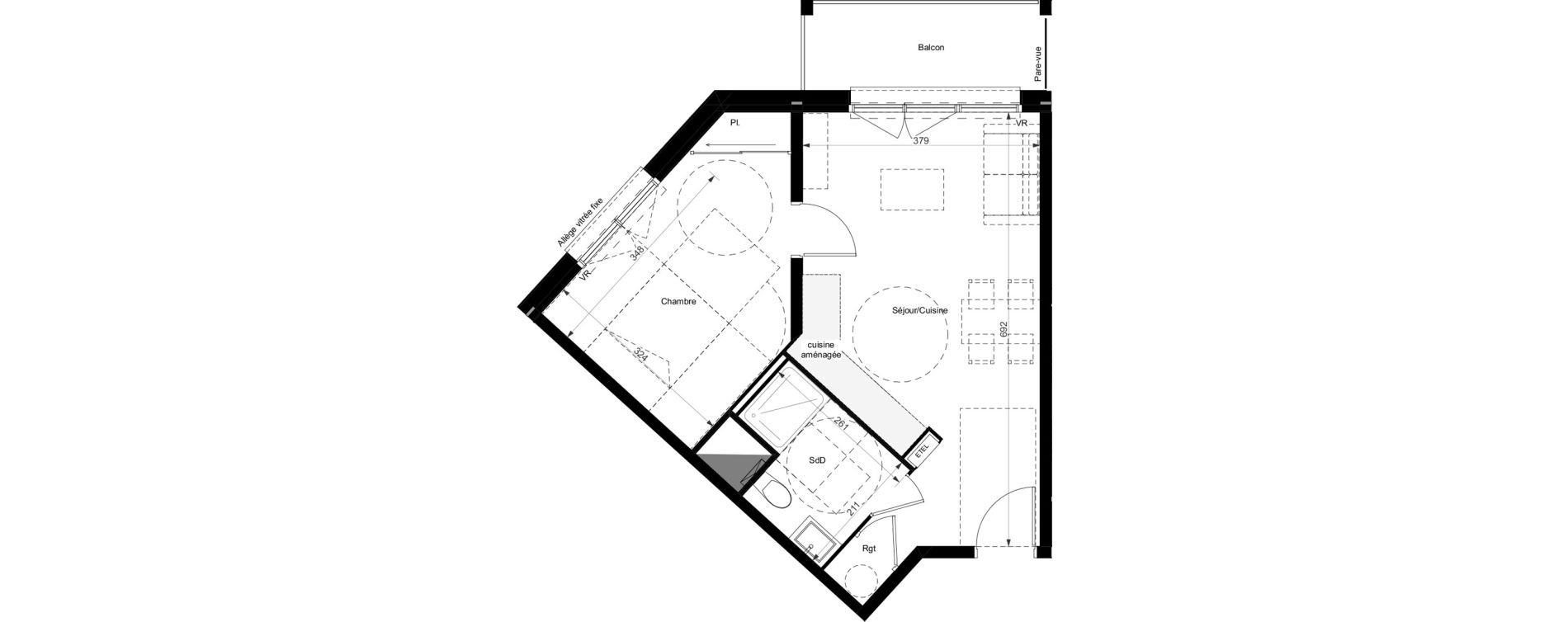 Appartement T2 de 41,32 m2 &agrave; Franqueville-Saint-Pierre Franqueville st pierre