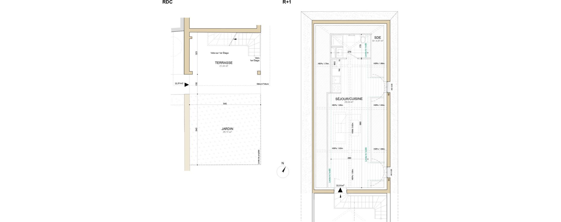 Appartement T1 de 38,59 m2 &agrave; Gonfreville-L'Orcher Centre