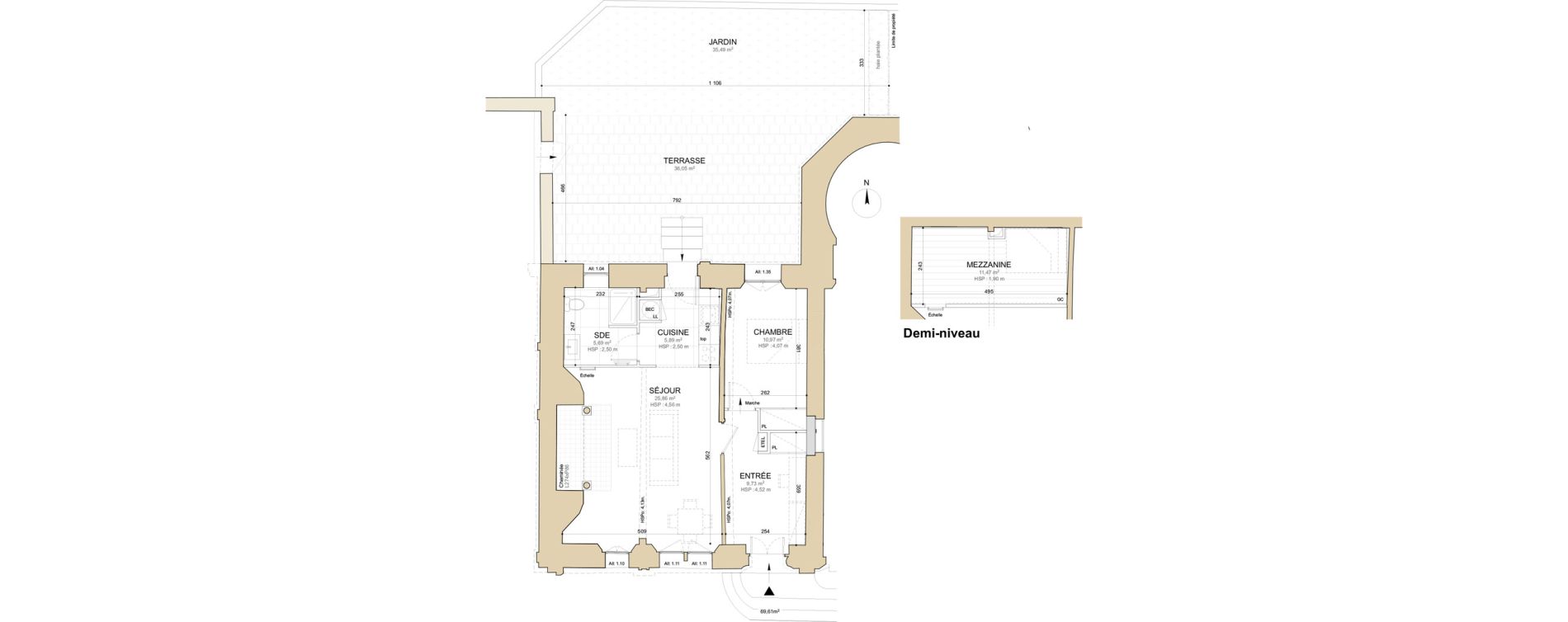 Appartement T3 de 69,61 m2 &agrave; Gonfreville-L'Orcher Centre