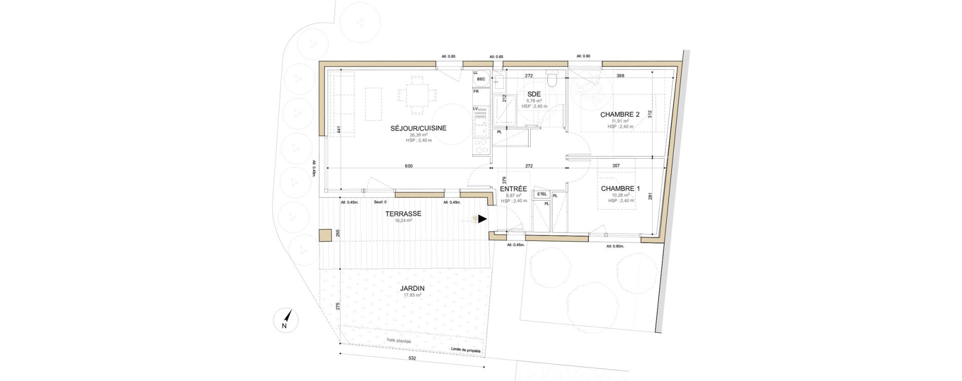 Appartement T3 de 63,23 m2 &agrave; Gonfreville-L'Orcher Centre