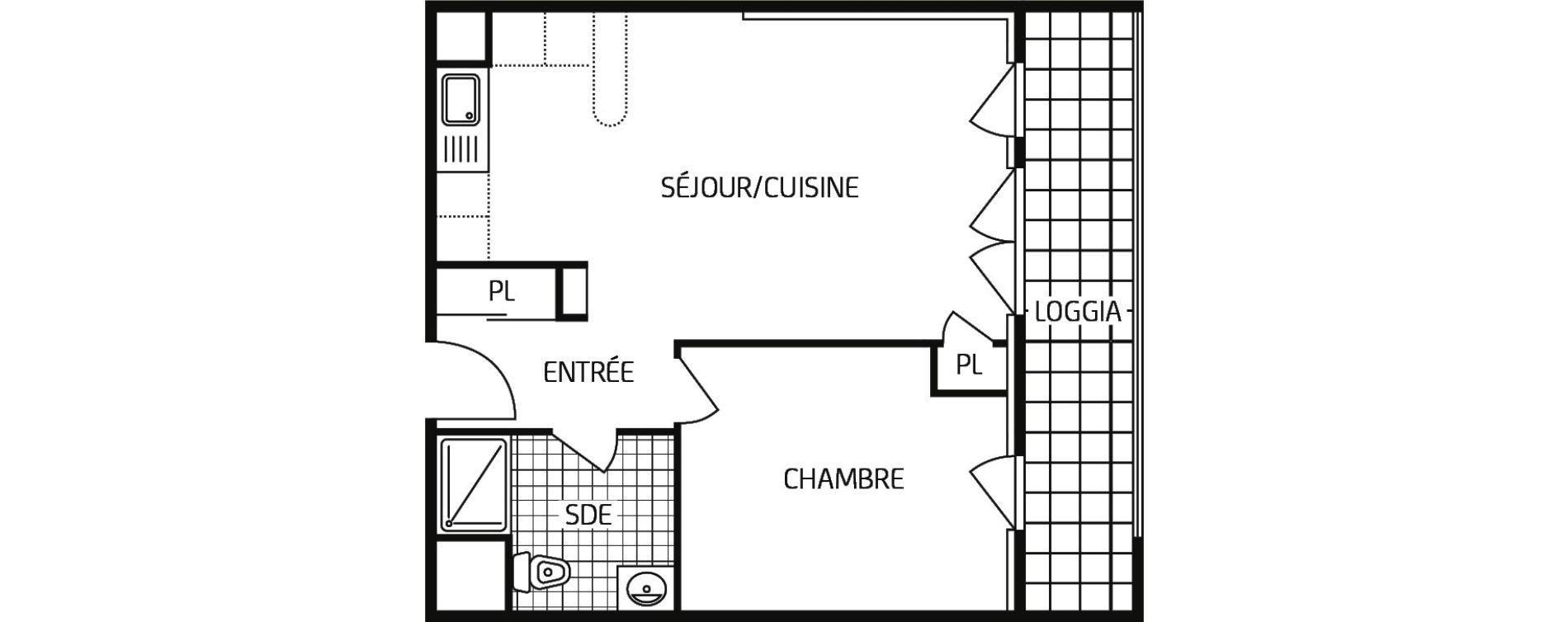 Appartement T2 de 44,73 m2 &agrave; Grand-Couronne Centre