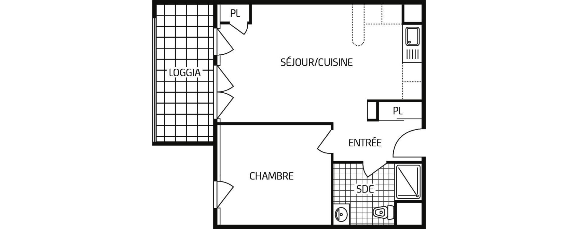 Appartement T2 de 44,49 m2 &agrave; Grand-Couronne Centre