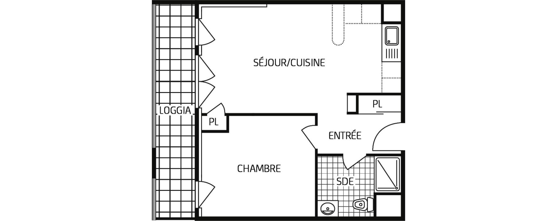 Appartement T2 de 42,98 m2 &agrave; Grand-Couronne Centre