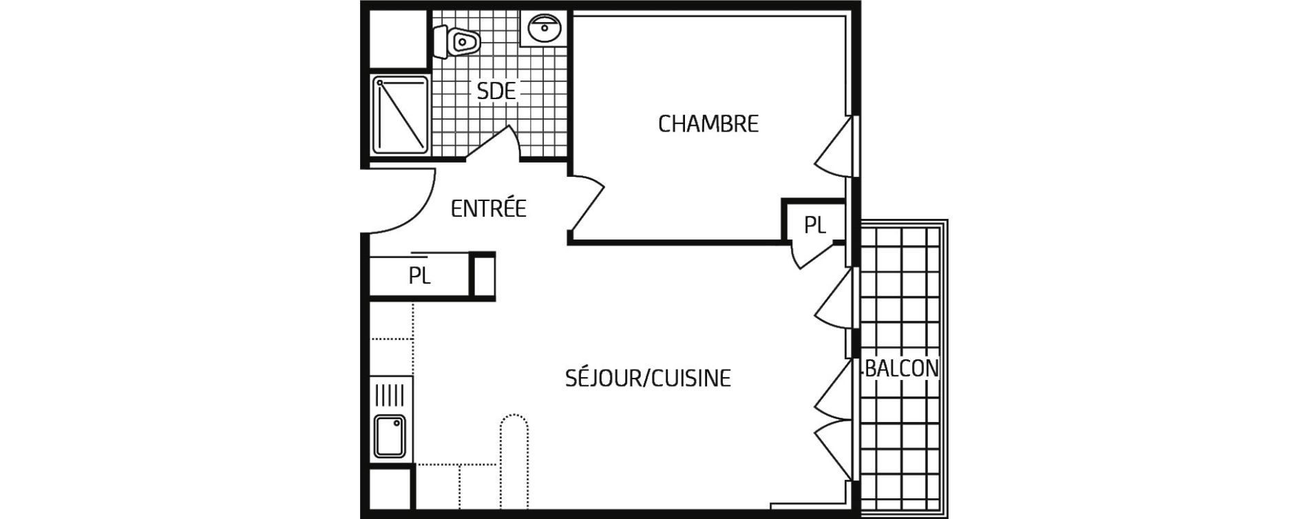 Appartement T2 de 44,51 m2 &agrave; Grand-Couronne Centre