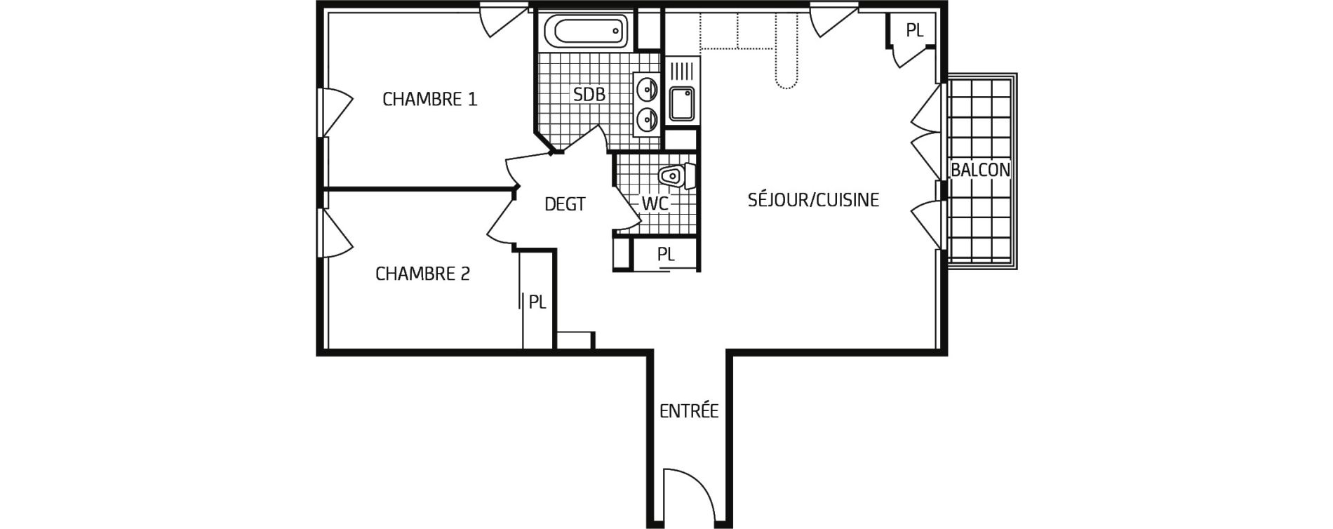 Appartement T3 de 66,31 m2 &agrave; Grand-Couronne Centre