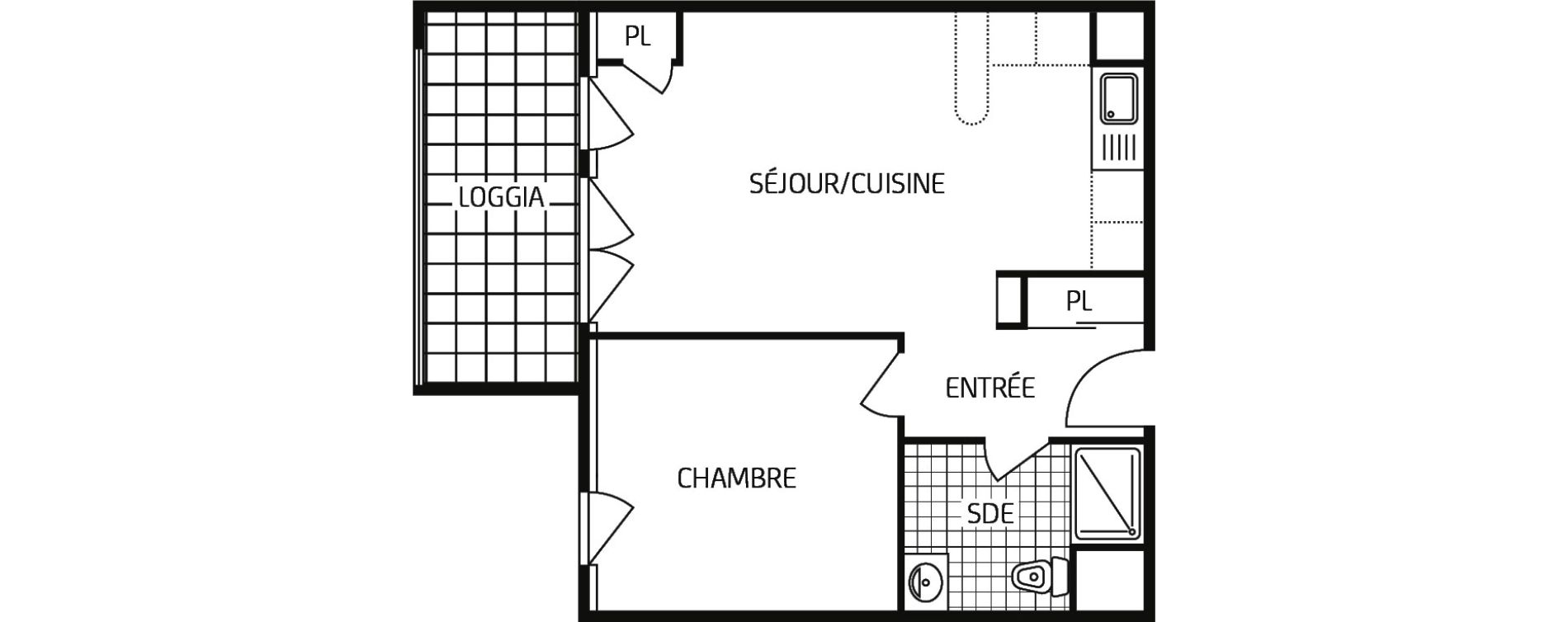 Appartement T2 de 44,49 m2 &agrave; Grand-Couronne Centre