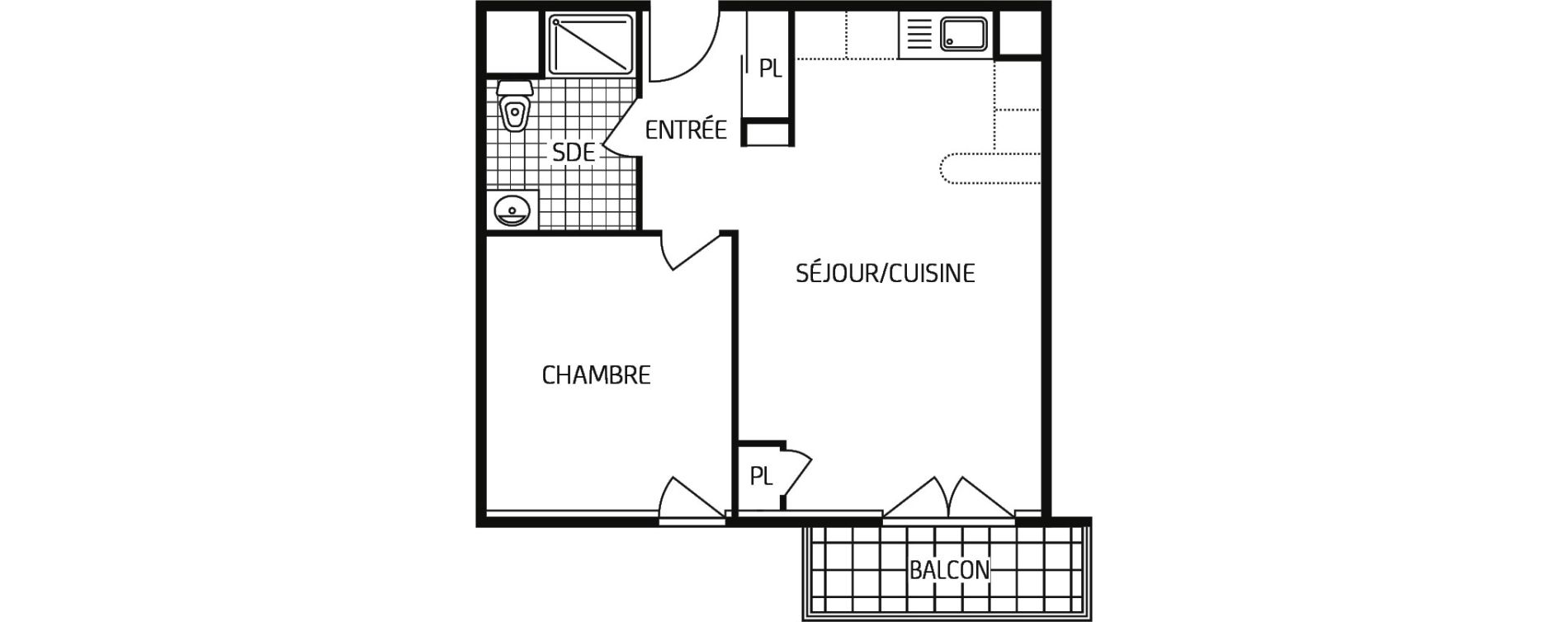 Appartement T2 de 45,39 m2 &agrave; Grand-Couronne Centre