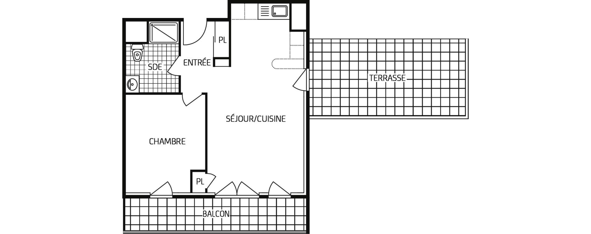 Appartement T2 de 46,13 m2 &agrave; Grand-Couronne Centre