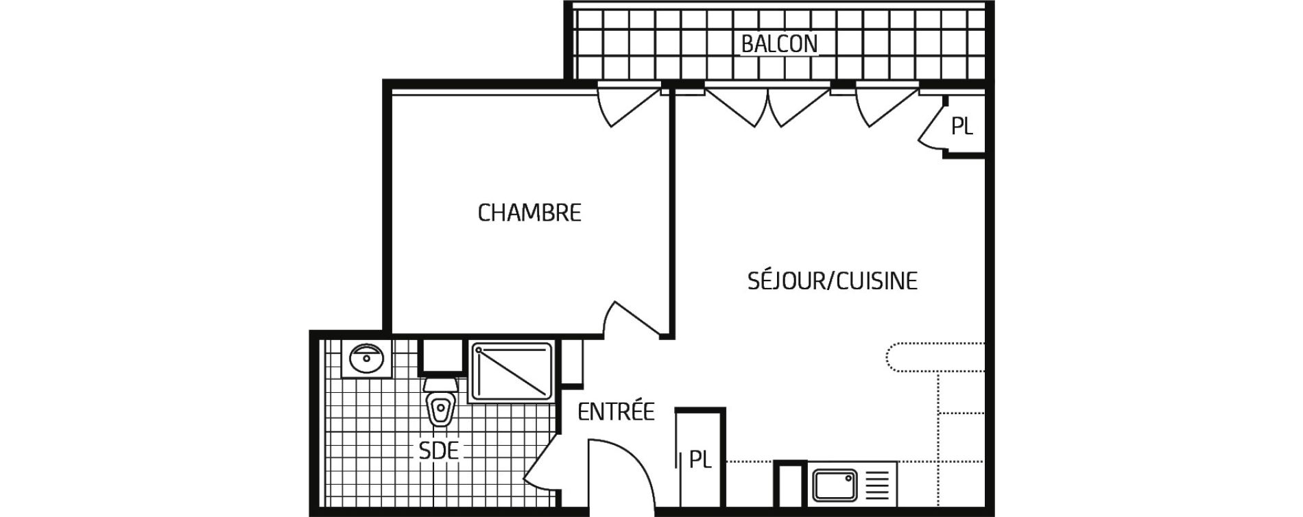 Appartement T2 de 46,45 m2 &agrave; Grand-Couronne Centre