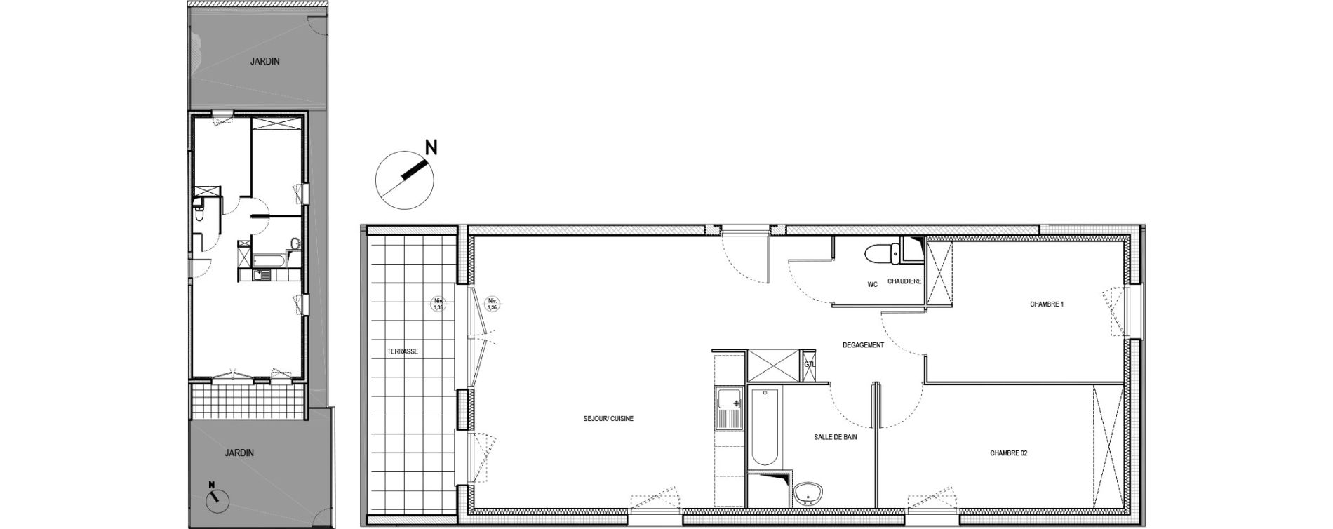 Appartement T3 de 67,30 m2 &agrave; Grand-Couronne Diderot