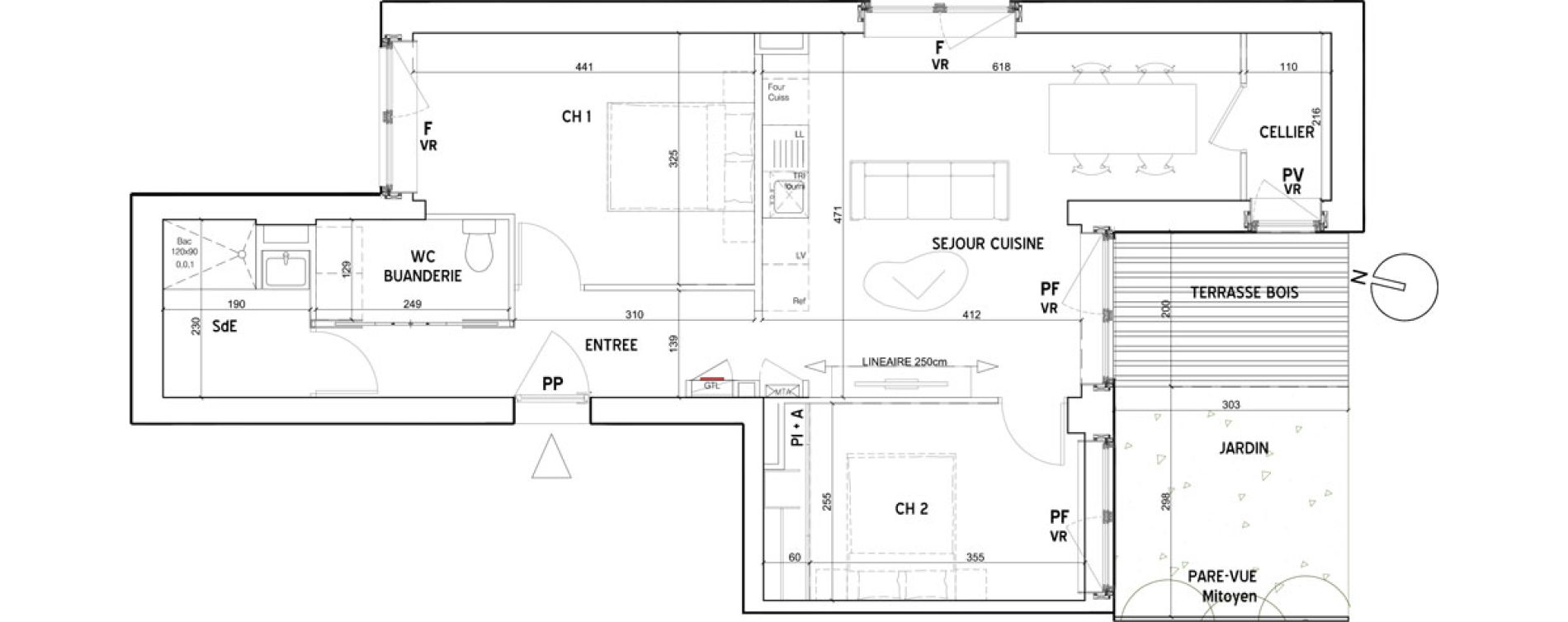 Appartement T3 de 63,80 m2 au Petit-Quevilly Centre