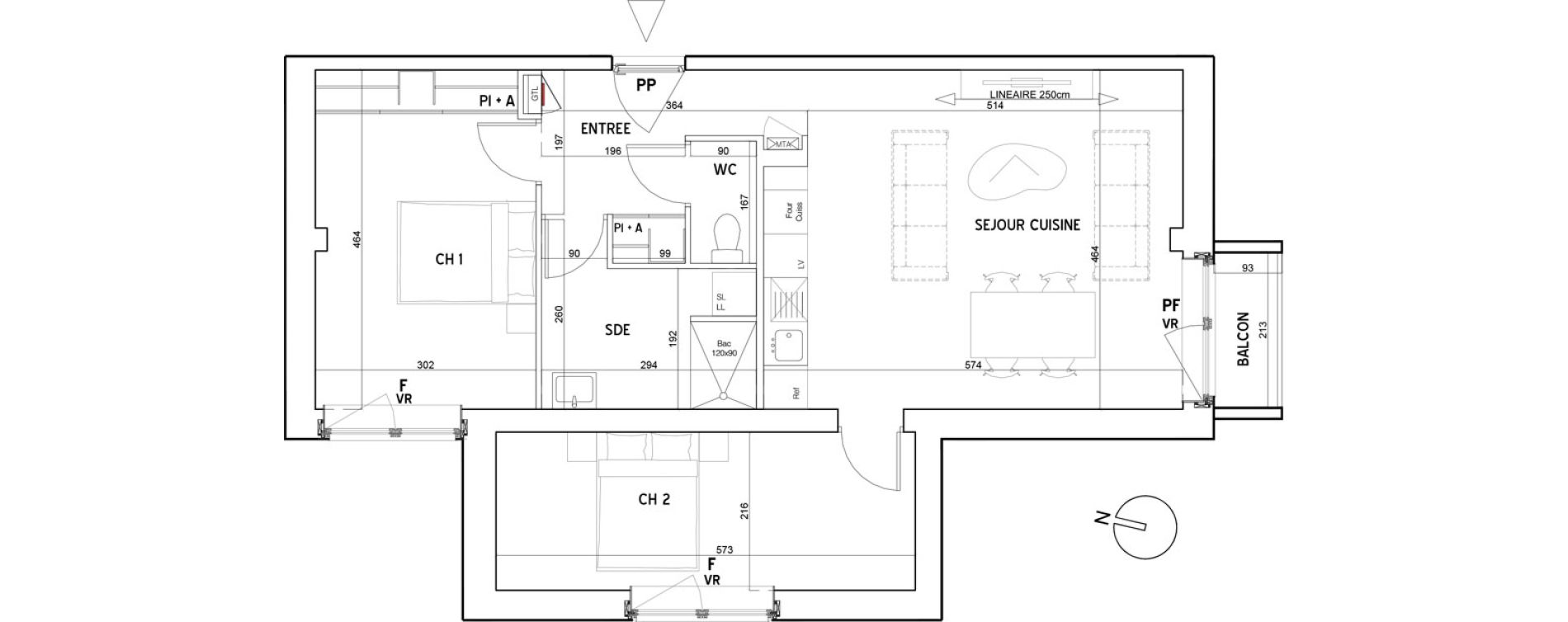 Appartement T3 de 66,60 m2 au Petit-Quevilly Centre