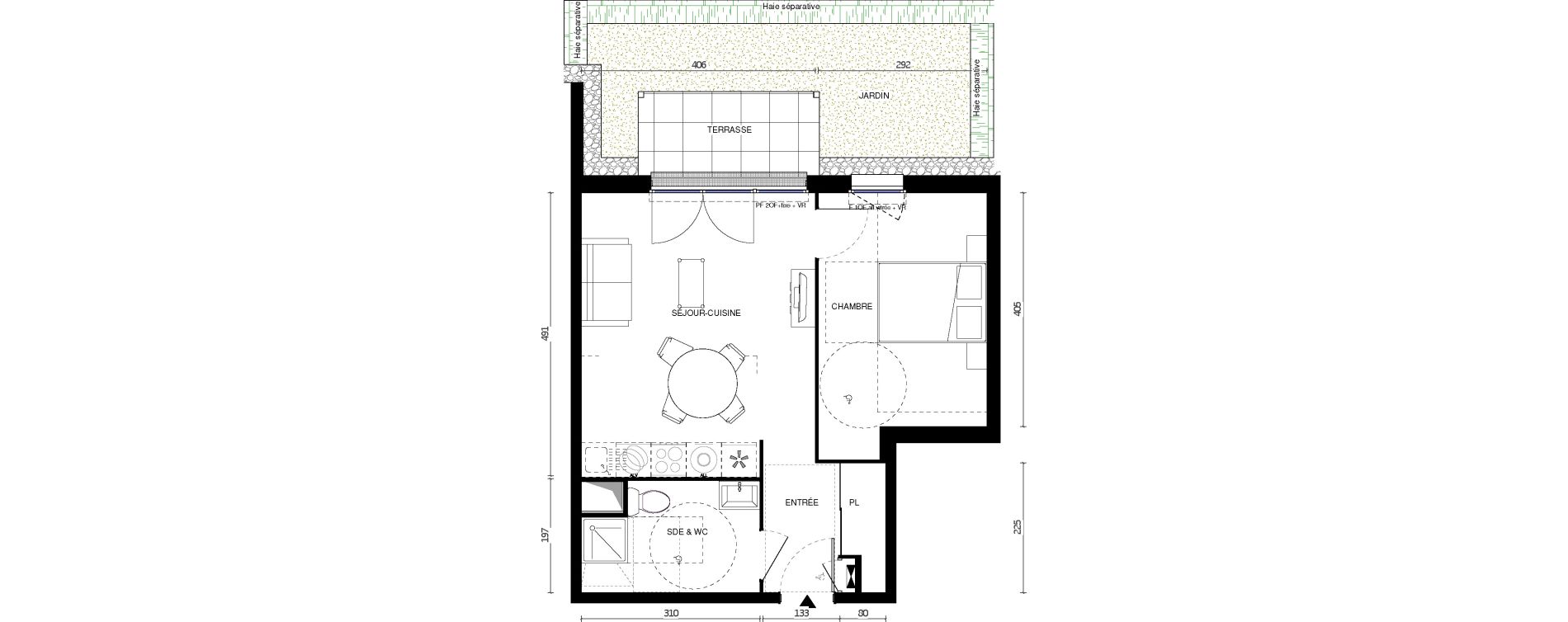 Appartement T2 de 42,10 m2 &agrave; Malaunay Centre