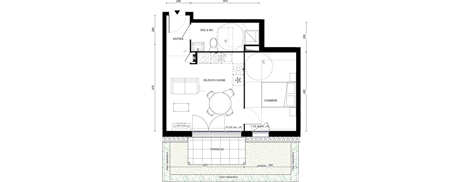 Appartement T2 de 38,60 m2 &agrave; Malaunay Centre