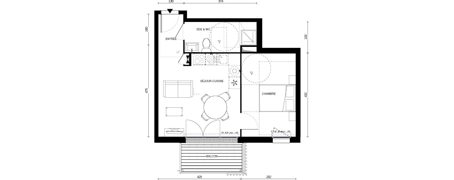 Appartement T2 de 38,60 m2 &agrave; Malaunay Centre
