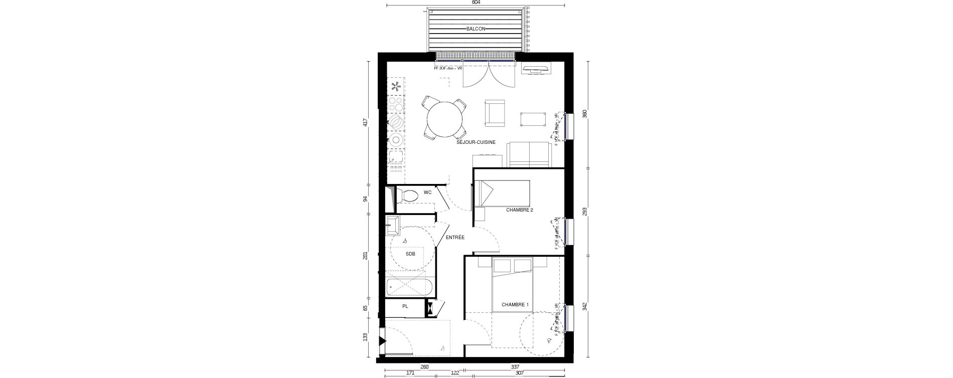 Appartement T3 de 59,20 m2 &agrave; Malaunay Centre