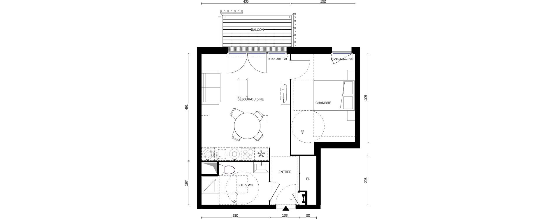 Appartement T2 de 42,20 m2 &agrave; Malaunay Centre