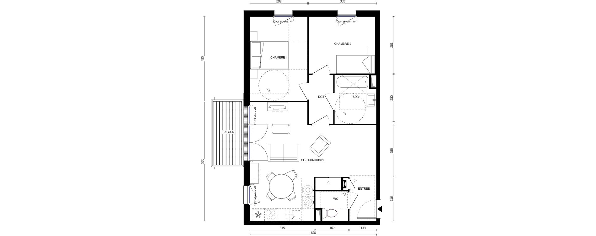 Appartement T3 de 60,30 m2 &agrave; Malaunay Centre