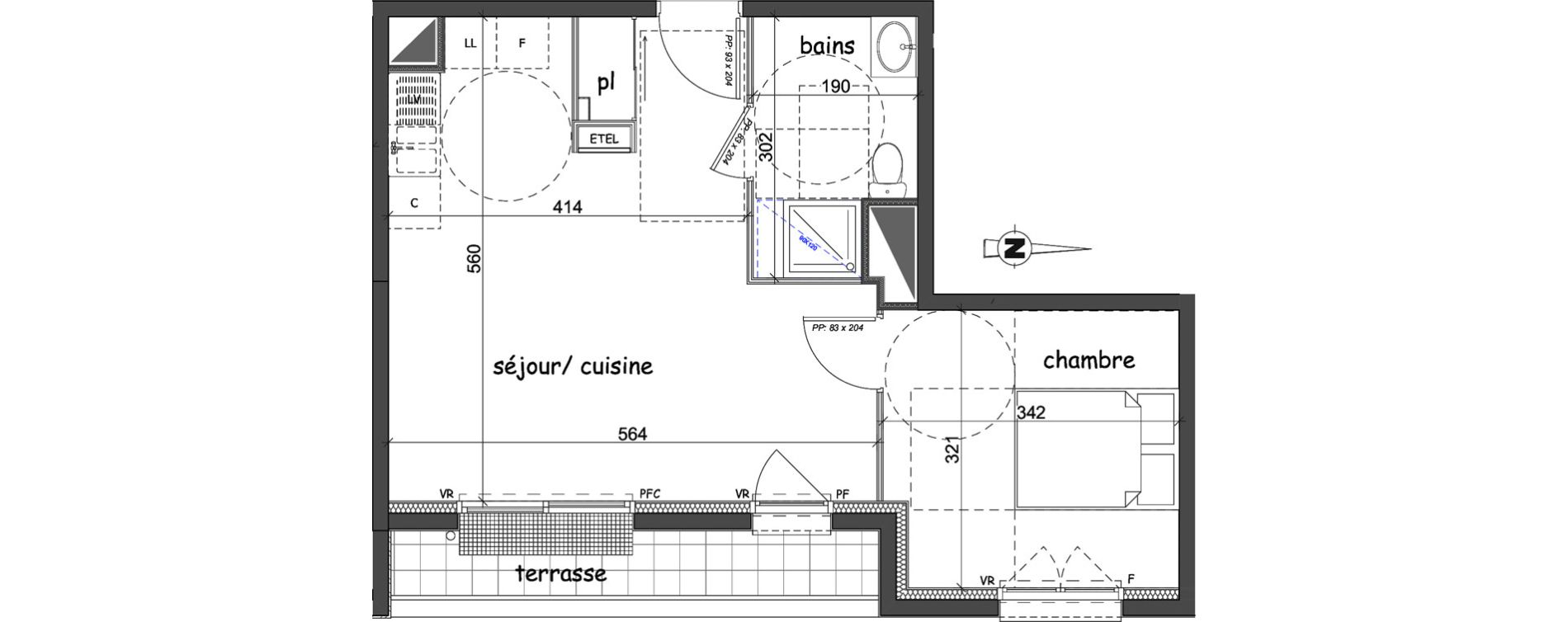 Appartement T2 de 41,96 m2 &agrave; Maromme Centre