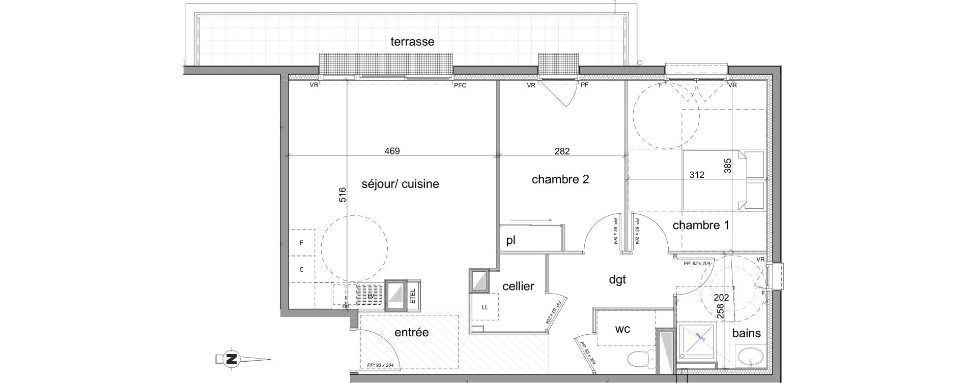Appartement T3 de 65,65 m2 &agrave; Maromme Centre