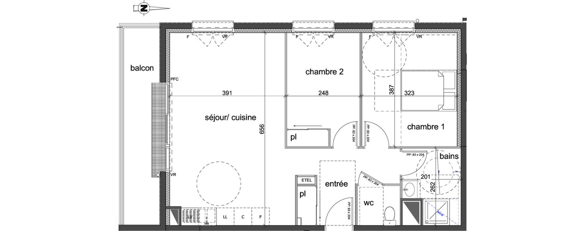 Appartement T3 de 61,69 m2 &agrave; Maromme Centre