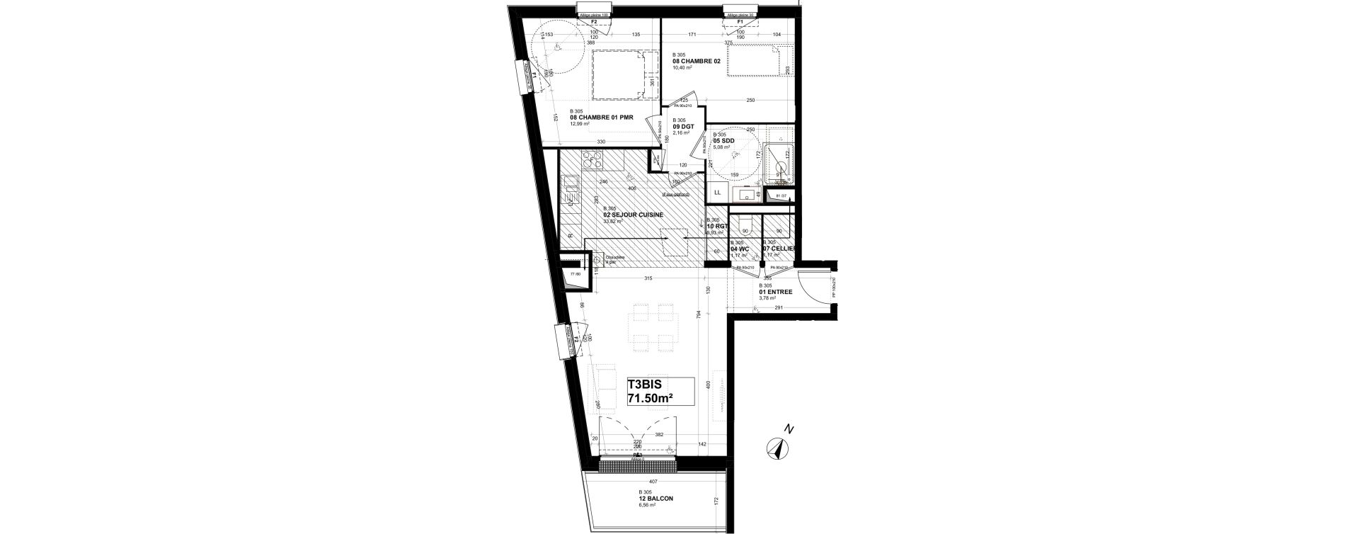 Appartement T3 de 71,50 m2 &agrave; Mont-Saint-Aignan L echappee belle