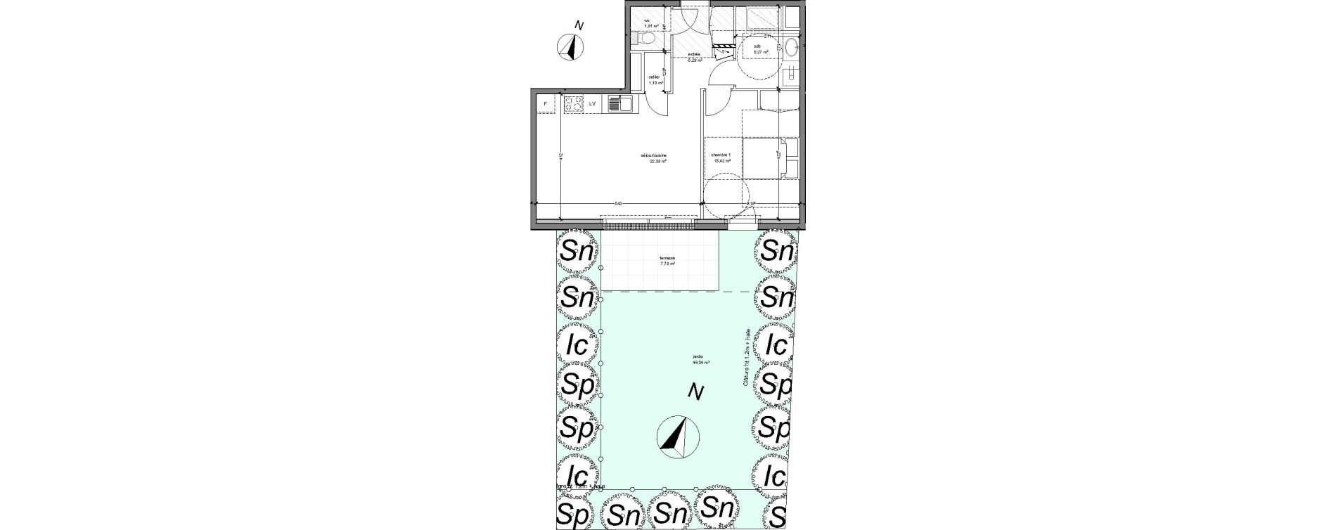 Appartement T2 de 49,40 m2 à Mont-Saint-Aignan Mont st aignan