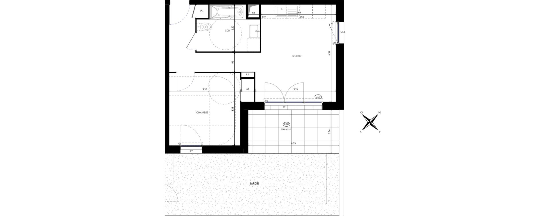 Appartement T2 de 40,95 m2 &agrave; Montville Centre