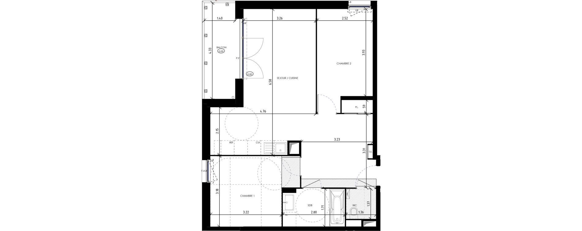 Appartement T3 de 63,40 m2 &agrave; Montville Centre