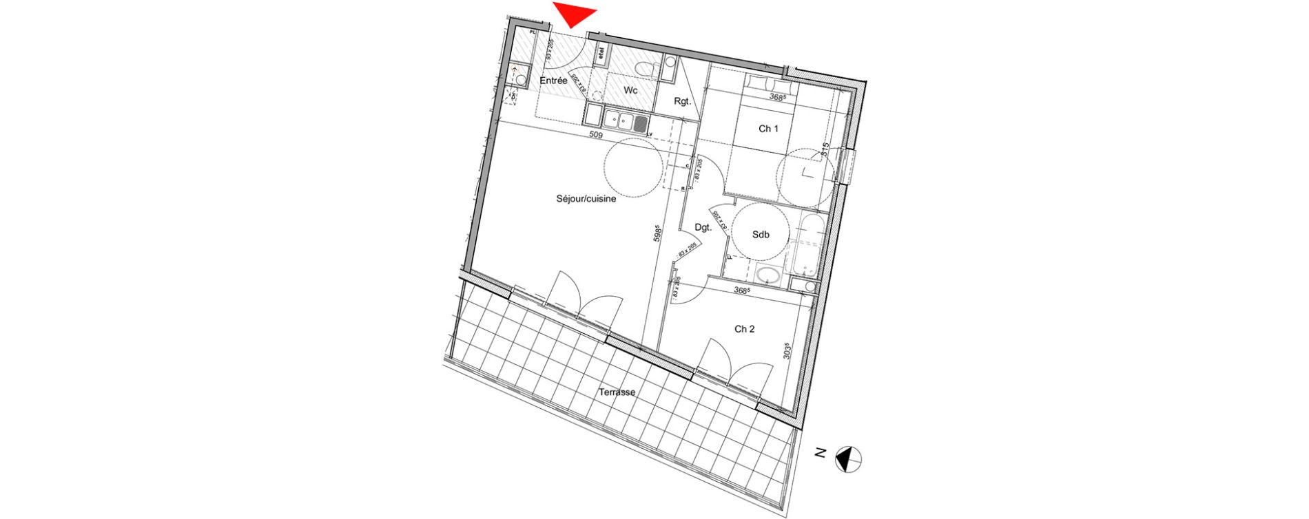 Appartement T3 de 62,86 m2 &agrave; Notre-Dame-De-Bondeville Centre