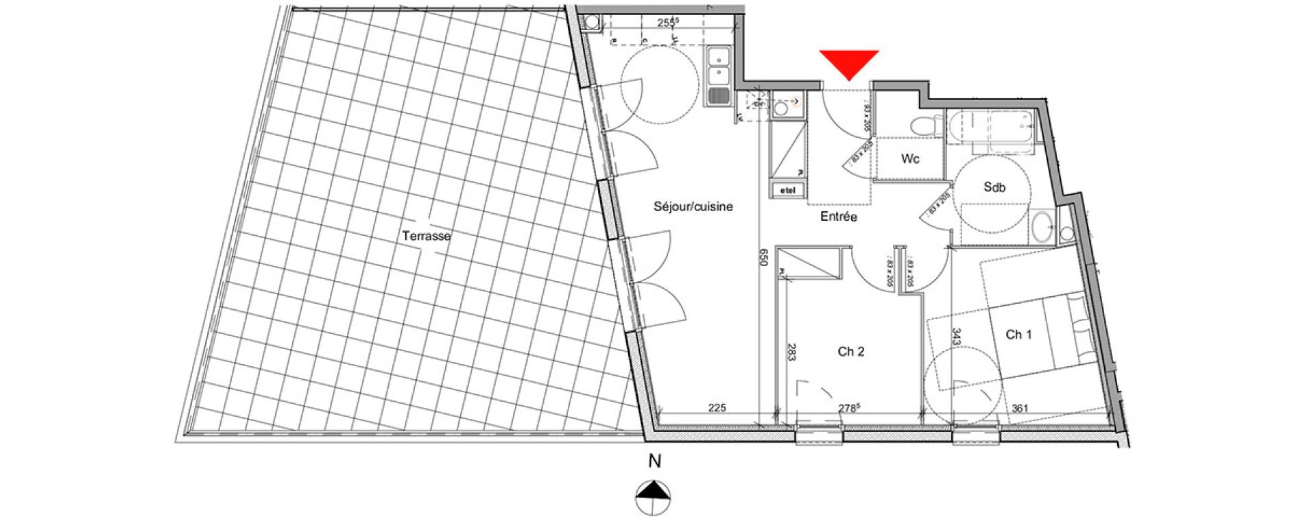 Appartement T2 de 48,92 m2 &agrave; Notre-Dame-De-Bondeville Centre