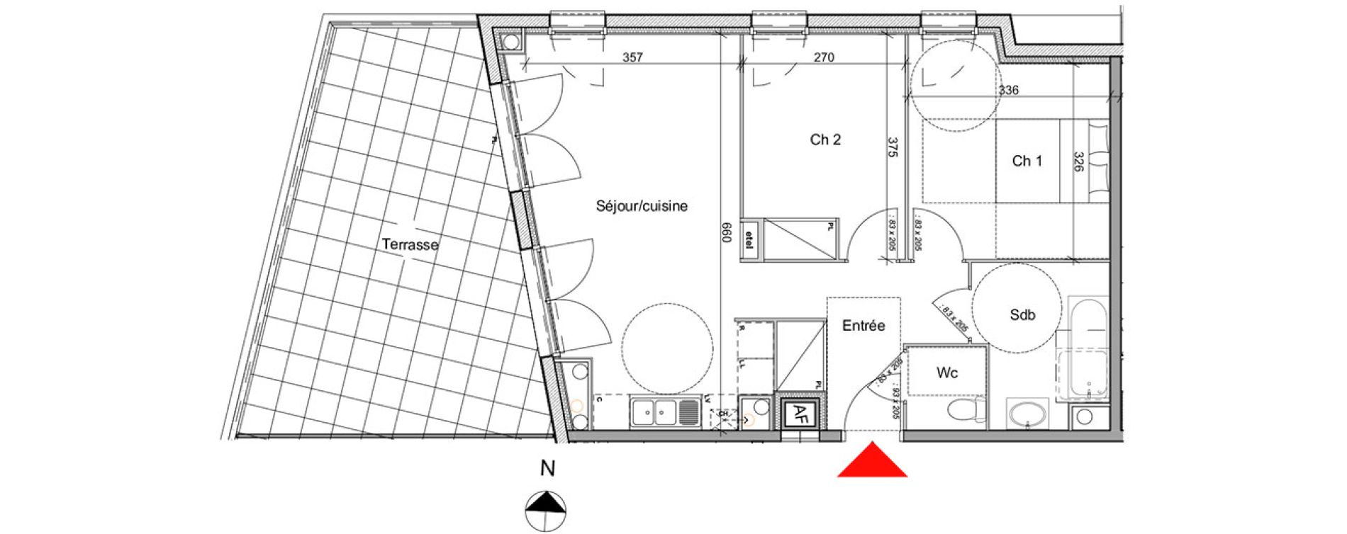 Appartement T3 de 61,19 m2 &agrave; Notre-Dame-De-Bondeville Centre