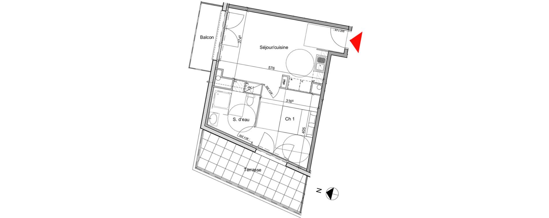 Appartement T3 de 60,20 m2 &agrave; Notre-Dame-De-Bondeville Centre