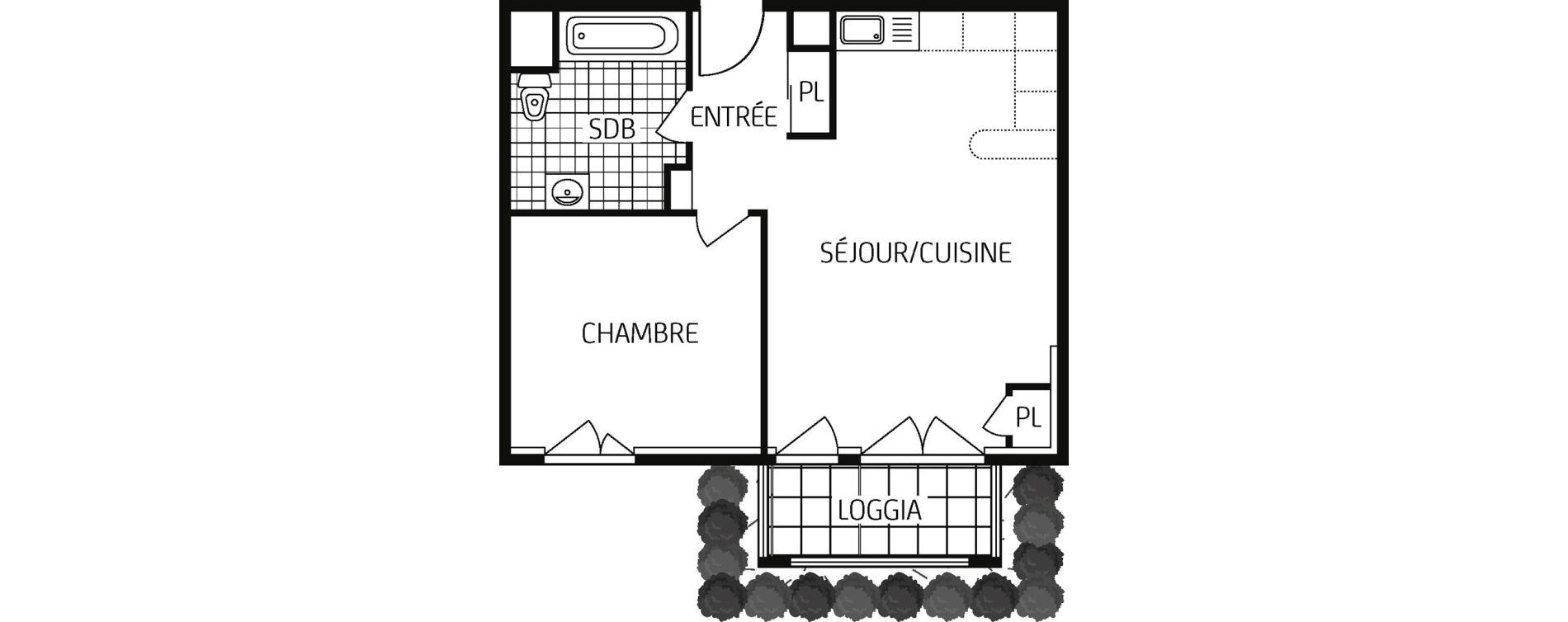 Appartement T2 de 44,87 m2 &agrave; Notre-Dame-De-Bondeville Centre