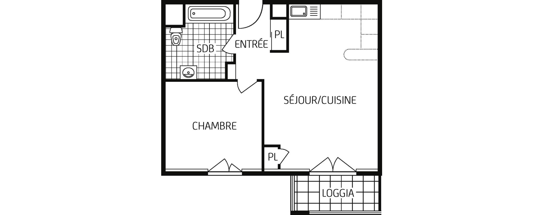 Appartement T2 de 45,82 m2 &agrave; Notre-Dame-De-Bondeville Centre