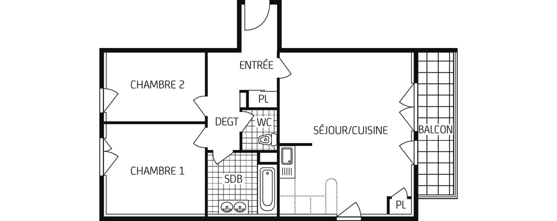 Appartement T3 de 64,56 m2 &agrave; Notre-Dame-De-Bondeville Centre