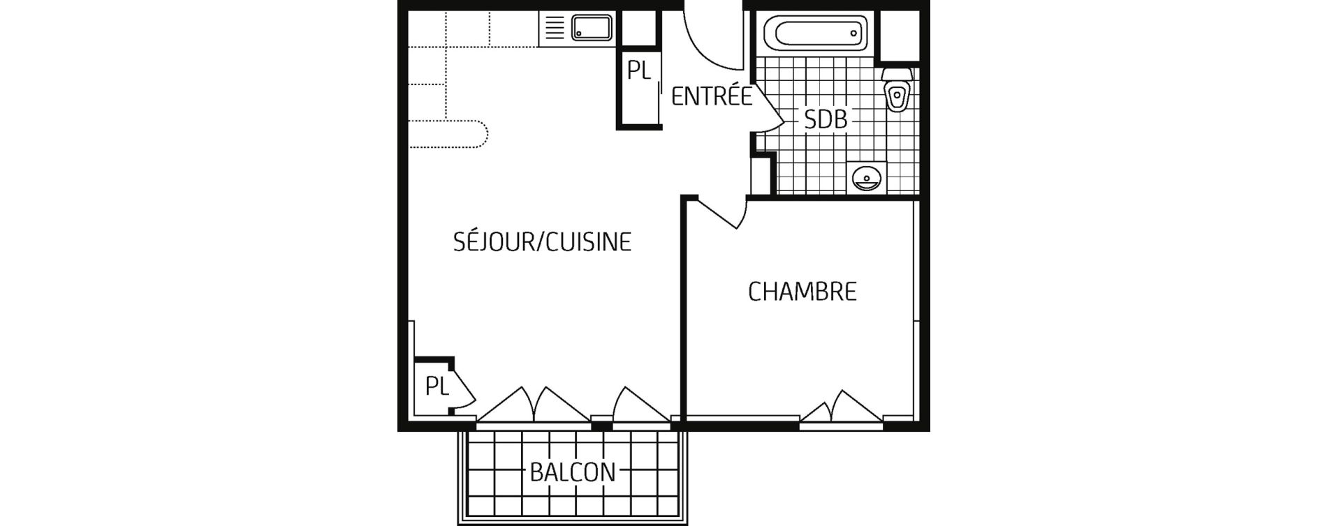 Appartement T2 de 44,87 m2 &agrave; Notre-Dame-De-Bondeville Centre