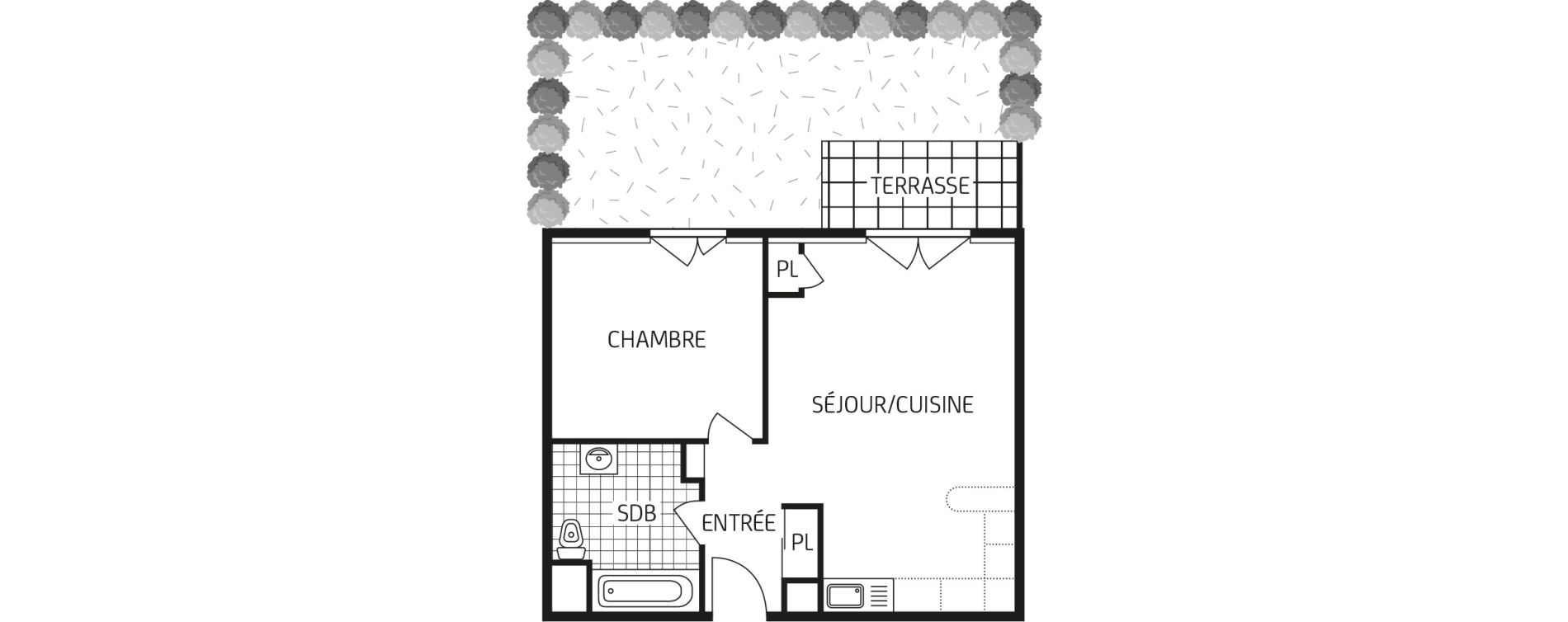 Appartement T2 de 44,79 m2 &agrave; Notre-Dame-De-Bondeville Centre