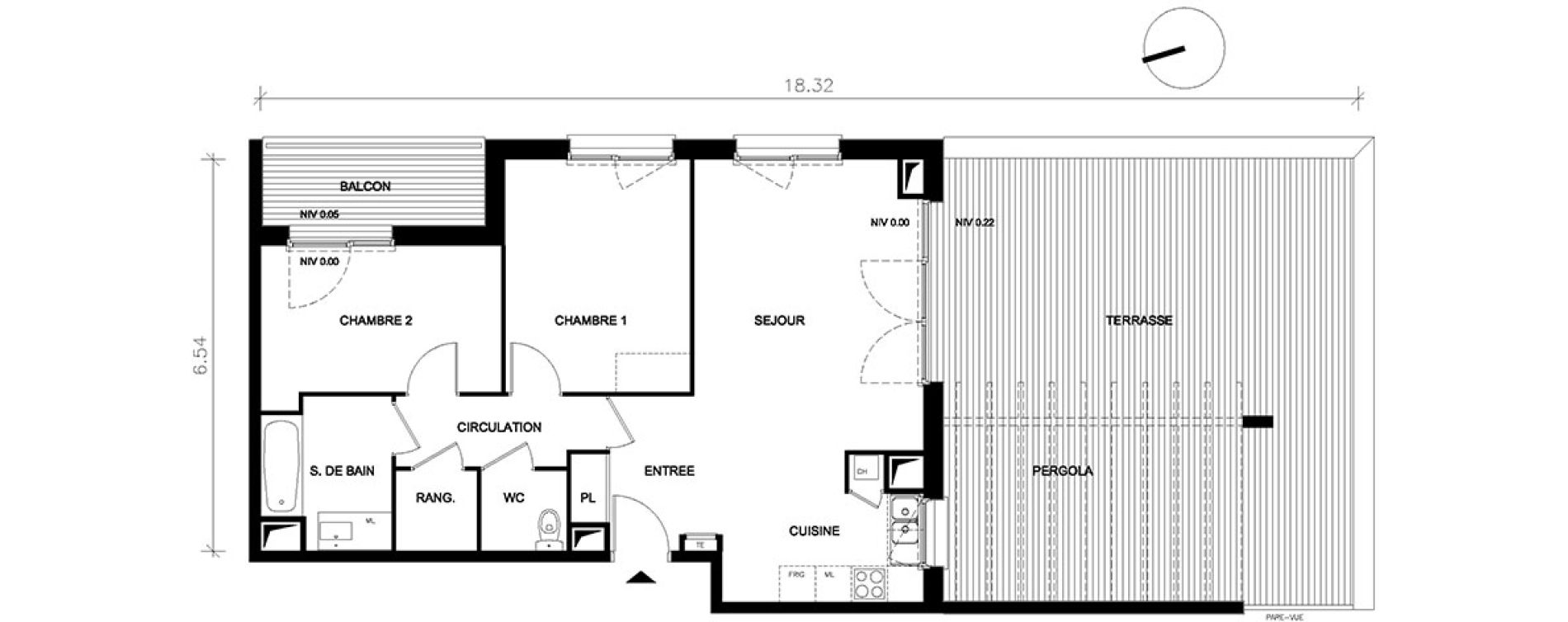 Appartement T3 de 66,40 m2 &agrave; Petit-Couronne Centre